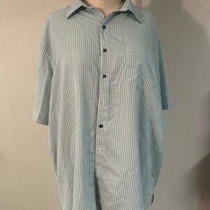 Men's Teal Striped Shirt